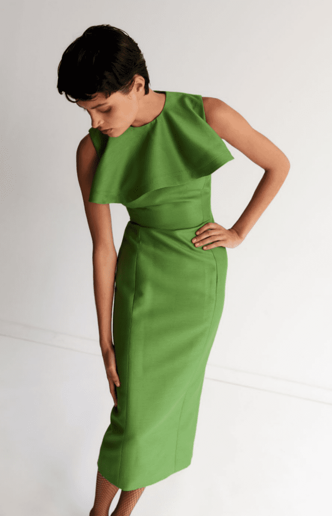 Green is an Amir Taghi mainstay and makes multiple appearances for fall.